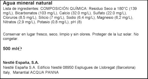 ACQUA PANNA AIGUA