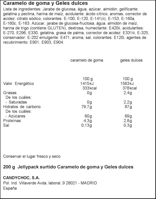 MIGUELAÑEZ JELLY PACK 200GR