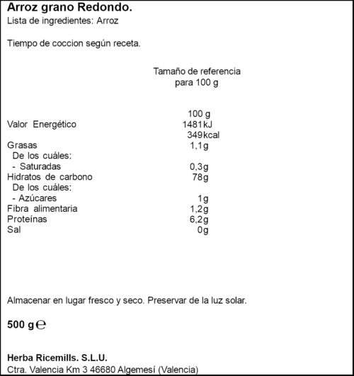 SOS ARROS ESPECIAL POSTRES 500GR