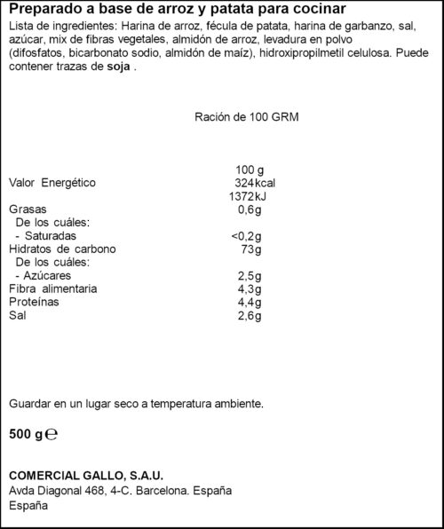 GALLO MIX FARINA S GLUTEN 500GR