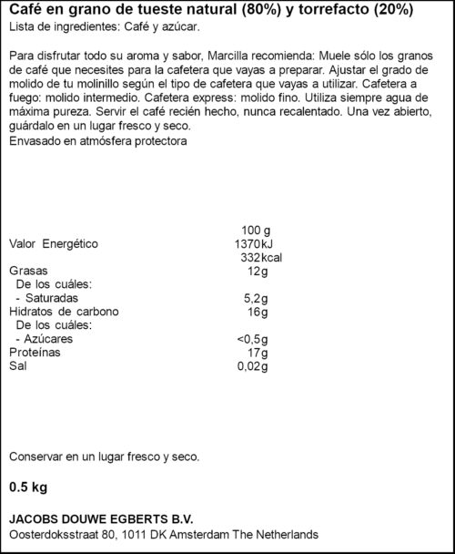 MARCILLA CAFE GRA 500GR