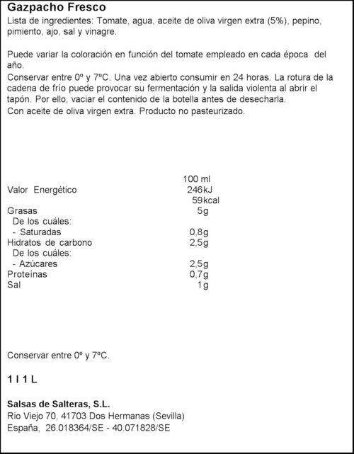GARCIA MILLAN GASPATXO FRESCO 1L