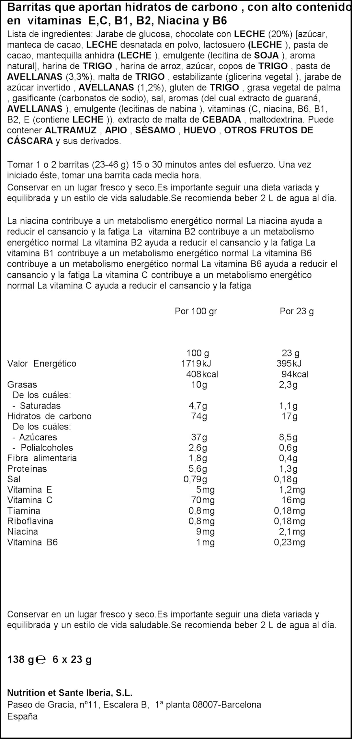 ISOSTAR BARRETES PULSE AVELLANA 138G